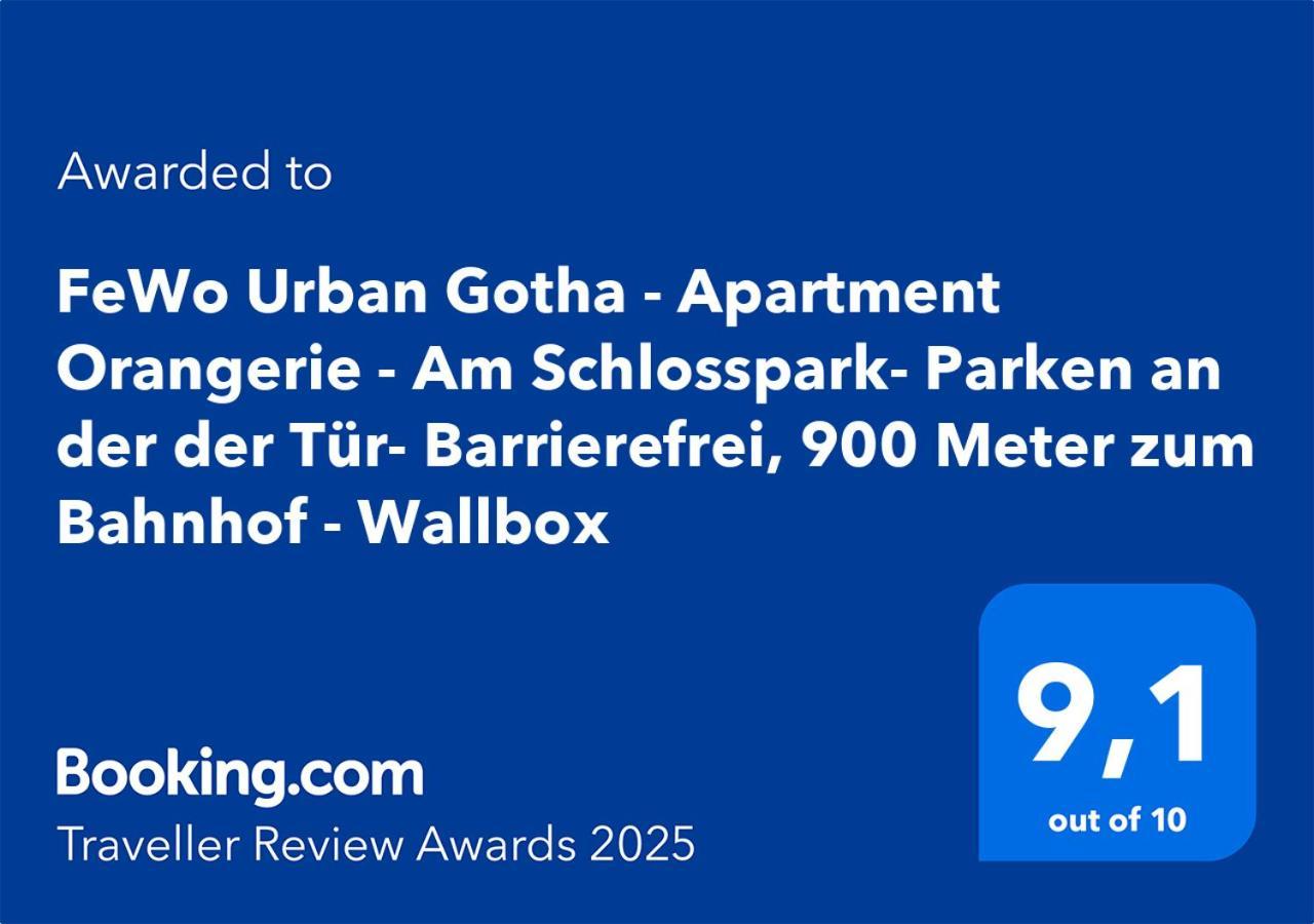Fewo Urban Gotha - Apartment Orangerie - Am Schlosspark- Parken An Der Der Tuer- Barrierefrei, 900 Meter Zum Bahnhof - Wallbox Exterior foto